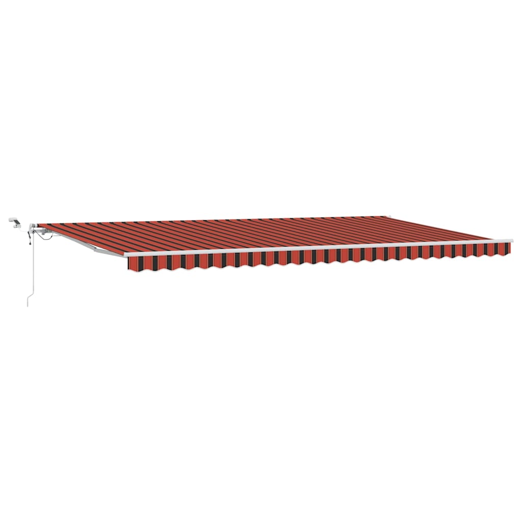 Einziehbare Markise Orange und Braun 600 x 350 cm