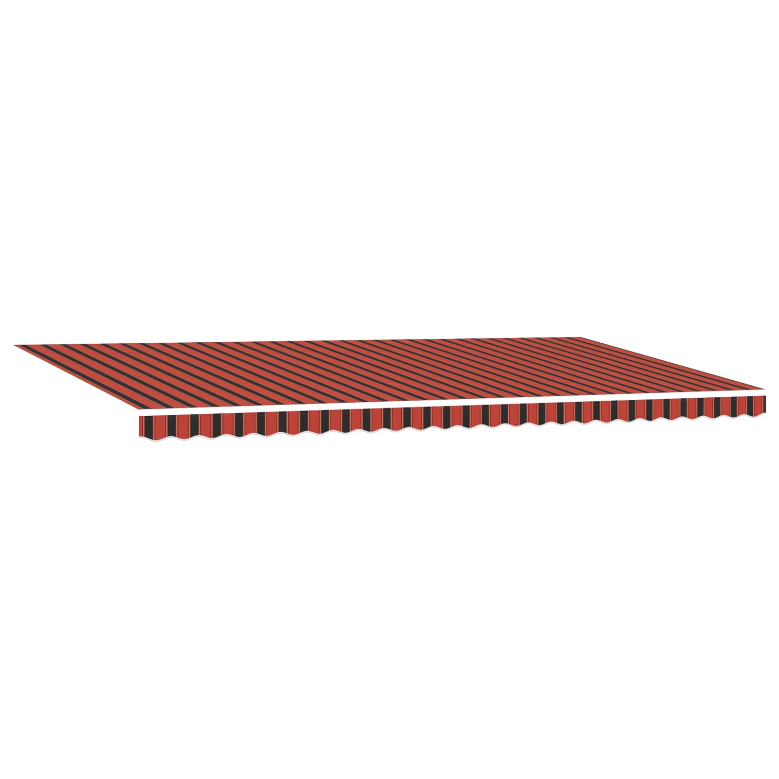 Einziehbare Markise Orange und Braun 600 x 350 cm Stoff