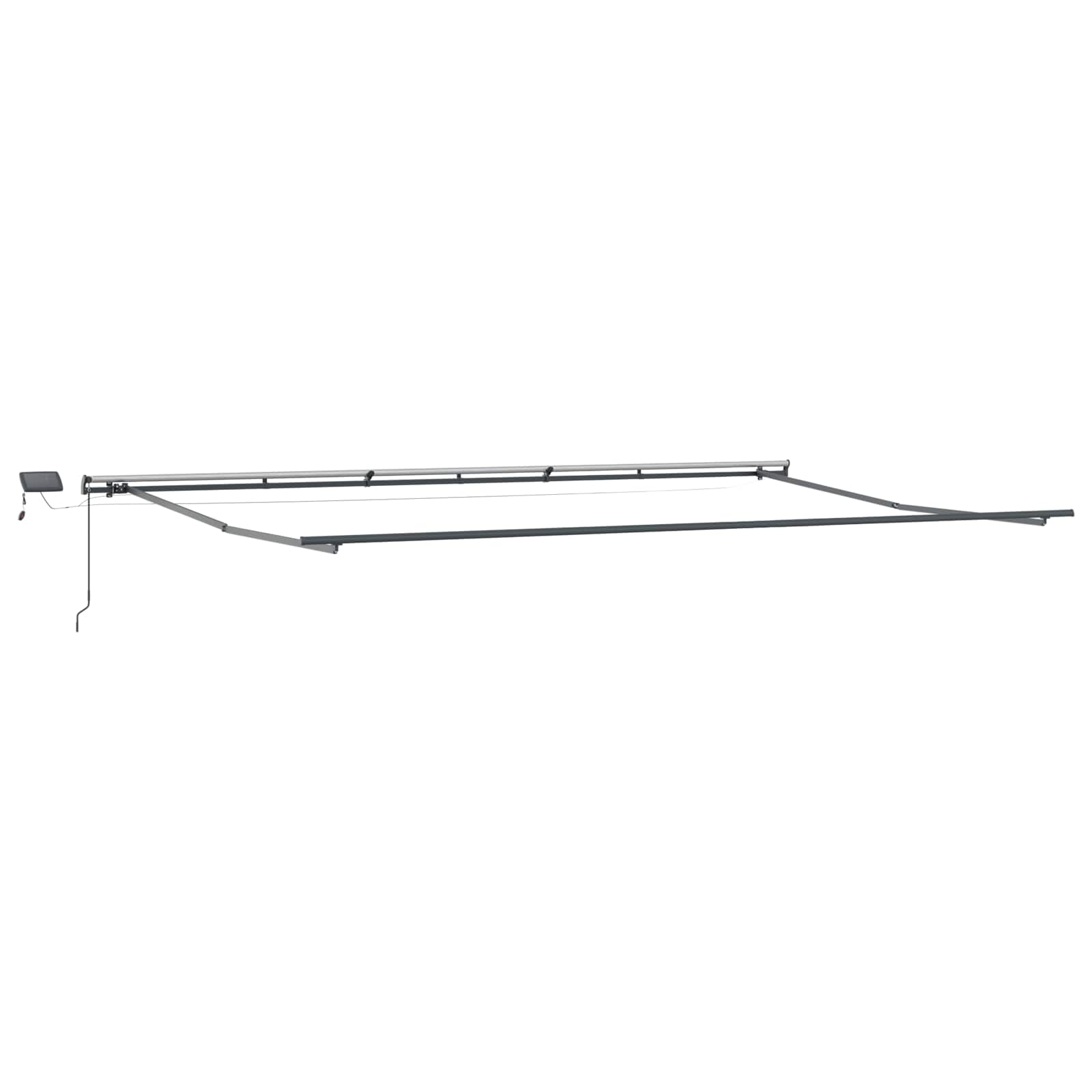 Einziehbare Markise Orange und Braun 600 x 350 cm Stoff