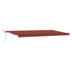 Markisenstoff Orange und Braun 600 x 350 cm Polyester