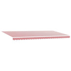 Einziehbare Markise Rot und Weiß 600 x 350 cm Stoff und Stahl