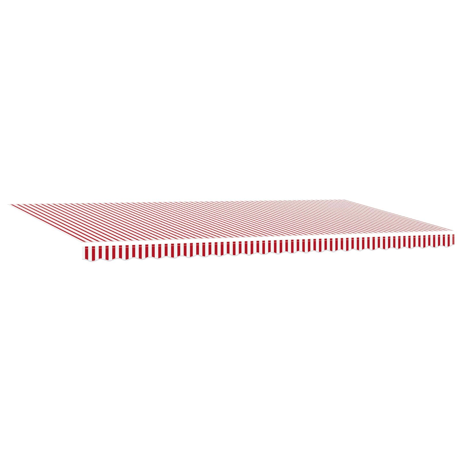 Markisenstoff Rot und Weiß 600 x 350 cm Polyester