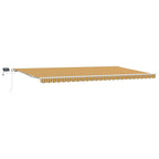 Einziehbare Markise Mehrfarbig 600 x 350 cm Stoff und Stahl