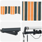 Markisenstoff Grün und Gelb 600 x 350 cm Polyester