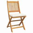 Klappstuhl mit Kissen 2 pcs Braun Massivholz Akazie
