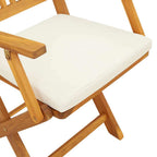 Klappstuhl mit Kissen 2 pcs Braun Massivholz Akazie