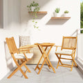 Klappstuhl mit Kissen 2 pcs Braun Massivholz Akazie