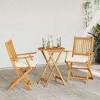 Klappstuhl mit Kissen 2 pcs Braun Massivholz Akazie