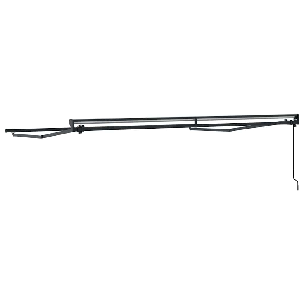 Markisenrahmen Verstellbar Anthrazit 3,5 x 2,5 m Stahl