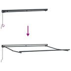 Markisenrahmen Verstellbar Anthrazit 3,5 x 2,5 m Stahl