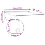 Markisenrahmen Verstellbar Anthrazit 3,5 x 2,5 m Stahl