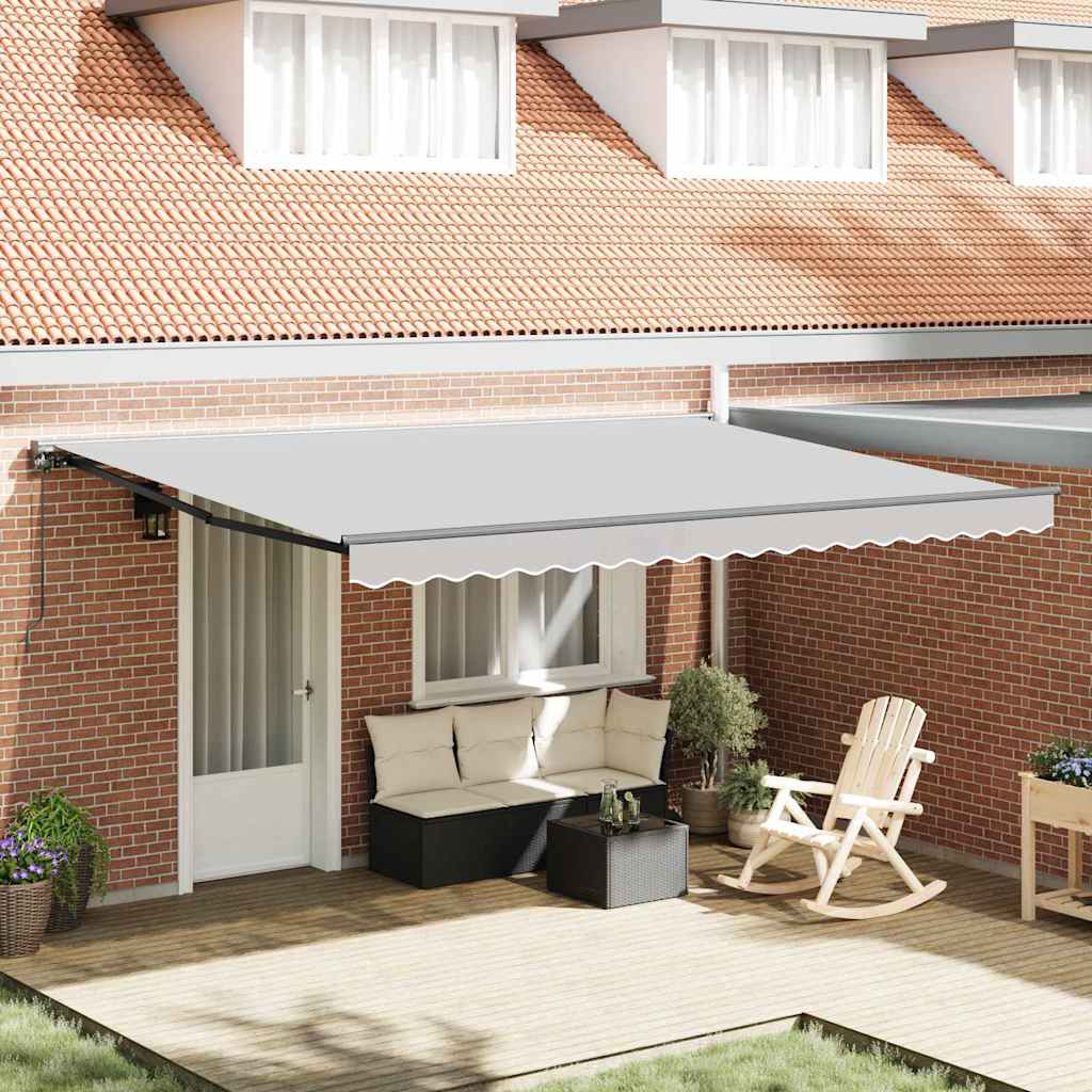 Markisenrahmen Verstellbar Anthrazit 4,5 × 3 m Stahl