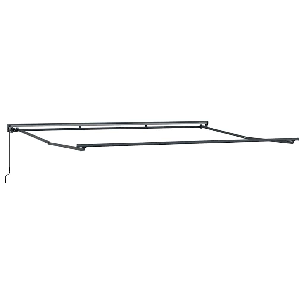 Markisenrahmen Verstellbar Anthrazit 4,5 × 3 m Stahl