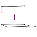 Markisenrahmen Verstellbar Anthrazit 4,5 × 3 m Stahl