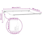 Markisenrahmen Verstellbar Weiß 3 x 2 m Stahl