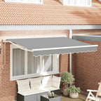 Markisenrahmen Verstellbar Weiß 3,5 x 2 m Stahl