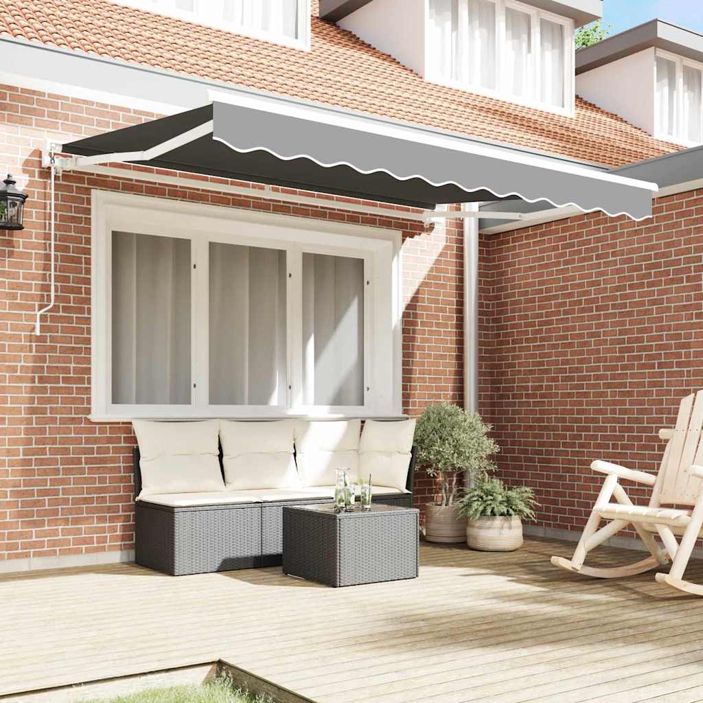 Markisenrahmen Verstellbar Weiß 3,5 x 2 m Stahl