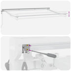 Markisenrahmen Verstellbar Weiß 3,5 x 2 m Stahl