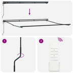 Markisenrahmen Verstellbar Anthrazit 4 x 3 m Stahl