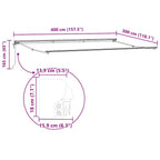 Markisenrahmen Verstellbar Anthrazit 4 x 3 m Stahl