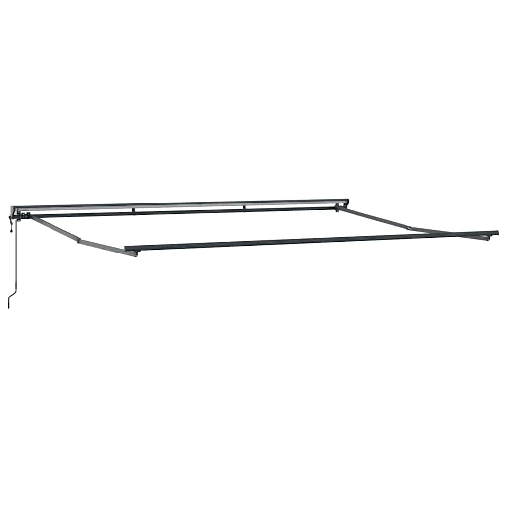 Markisenrahmen Verstellbar Anthrazit 4,5 × 3 m Stahl