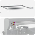 Markisenrahmen Verstellbar Anthrazit 4,5 × 3 m Stahl