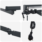 Markisenrahmen Verstellbar Anthrazit 5 x 3 m Stahl