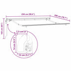Markisenrahmen Anthrazit 2,5 x 2 m Metall
