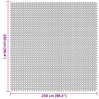 Zeltteppich Blau 250 x 250 cm Polyester