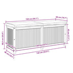 Outdoor-Kissenbox 150x50x60,5 cm Massivholz Akazie