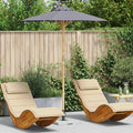 Garten-Sonnenschirm Dunkelgrau Ø 180 x 230 cm Bambus