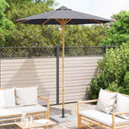 Garten-Sonnenschirm Dunkelgrau Ø 240 x 260 cm Bambus