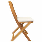 Klappstuhl 4 pcs Weiß 49 x 57,5 x 92 cm Massivholz Akazie