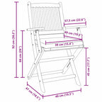 Klappstuhl 4 pcs Weiß 49 x 57,5 x 92 cm Massivholz Akazie