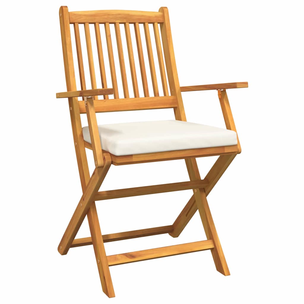 Klappstuhl 6 pcs Weiß 49 x 57,5 x 92 cm Massivholz Akazie