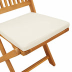 Klappstuhl 8 pcs Weiß 49 x 57,5 x 92 cm Massivholz Akazie
