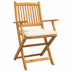 Klappstuhl 8 pcs Weiß 49 x 57,5 x 92 cm Massivholz Akazie