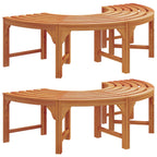 Baumbank 2 pcs Natur 160 x 80 x 45cm Massives Eukalyptus Holz