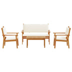 Gartensofa-set 4 pcs Braun 120 x 65,5 x 79 cm Massivholz Akazie