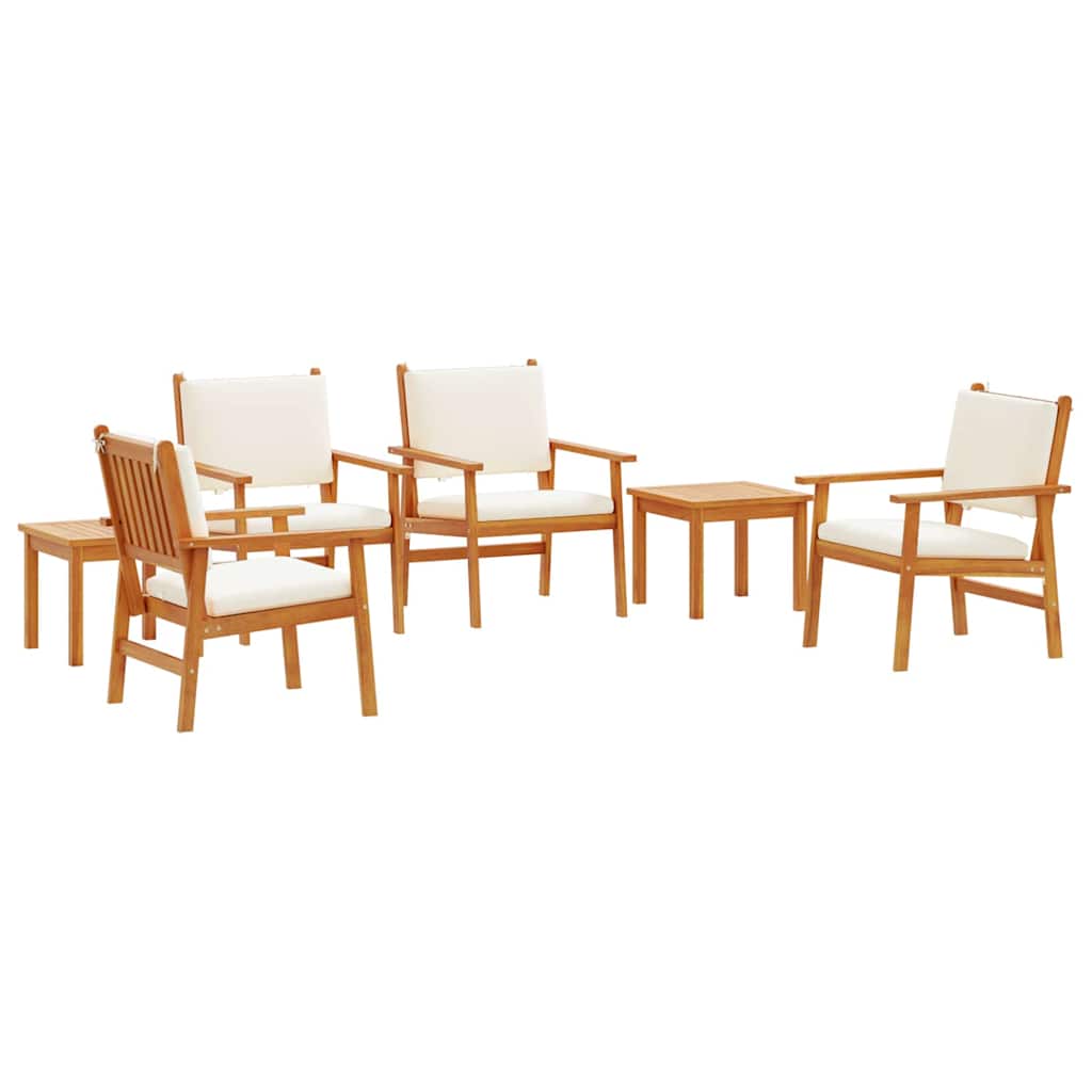 Gartensofa-set 6 pcs Braun Massivholz Akazie