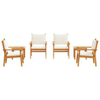 Gartensofa-set 6 pcs Braun Massivholz Akazie