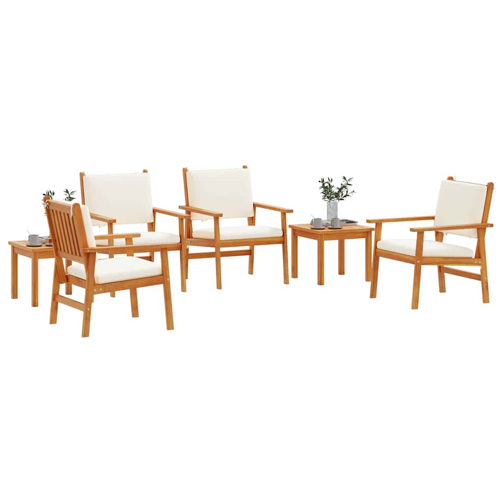 Gartensofa-set 6 pcs Braun Massivholz Akazie