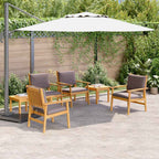 Gartensofa-set 6 pcs Braun Massivholz Akazie