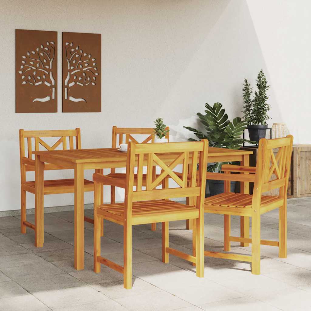 Bank Outdoor 4 pcs Natur 56 x 55,5 x 90 cm Massivholz Akazie