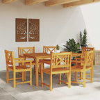 Bank Outdoor 6 pcs Natur 56 x 55,5 x 90 cm Massivholz Akazie