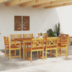Bank Outdoor 8 pcs Natur 56 x 55,5 x 90 cm Massivholz Akazie