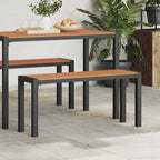 Gartenbank Braun 100 x 28 x 45 cm Stahl