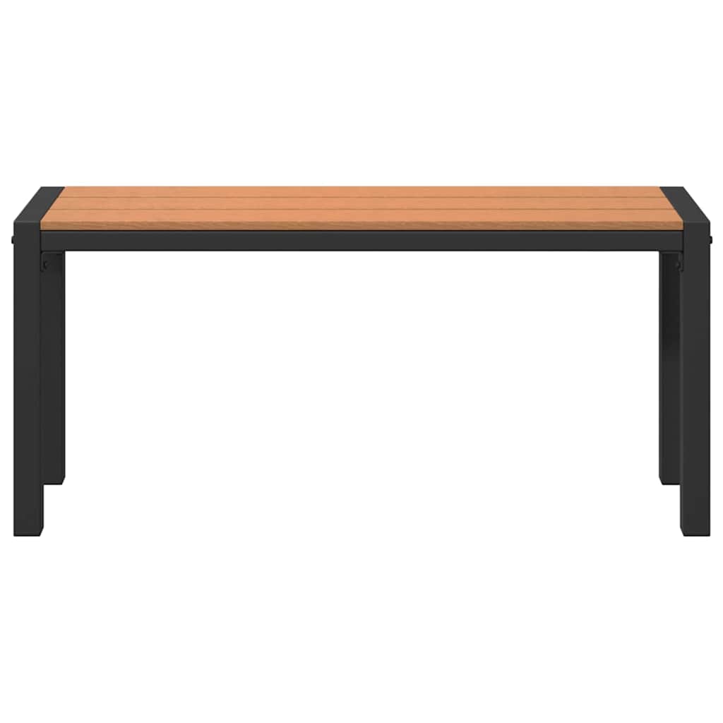 Gartenbank Braun 100 x 28 x 45 cm Stahl