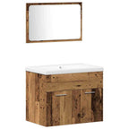 Badezimmermöbel-Set Wandmontiert 3 pcs Altholz Holzwerkstoff