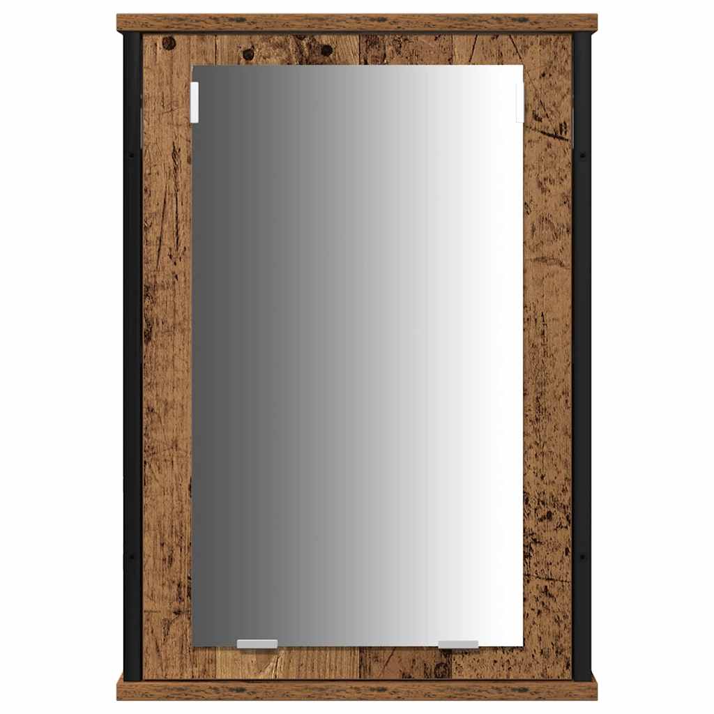 Badezimmermöbel Set mit Regal 3 pcs Altholz Holzwerkstoff